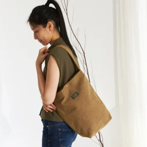 挪威森林帆布肩背包 (亞麻棕)